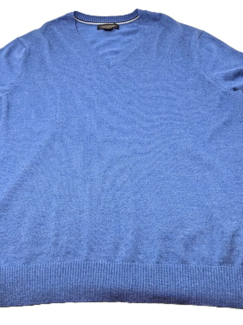 Mens Banana Republic Extra Fine Merino Wool Sweater XL Peacock Blue V-neck